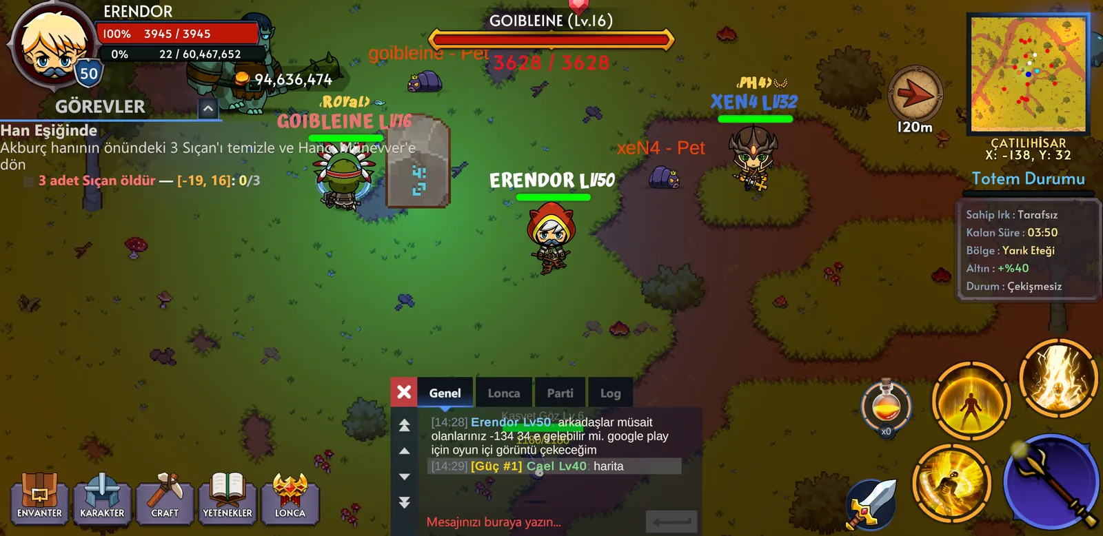 Erendor Online oyun içinden
